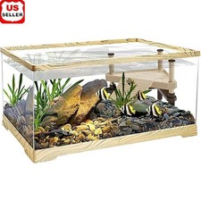 High Definition Turtle Tank W/ Drainage Basking Platform Reptiles  Aquatic Pets