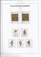 MOTIVSAMMLUNG MALTESER ORDEN  POSTFRISCH 1979-83 KOMPLETT  auf Vordruckblätter