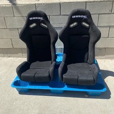 Pair 2 Bride Black Suede Seats Japan Jdm Recliner Bucket Drift Race Seat Pair 2 Bride Black Suede Seats Japan Jdm Recliner Bucket Drift Race Seat