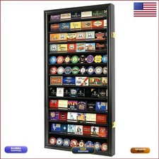 DisplayGifts PK-COIN2L-BLA Poker Chip Display Case 117 Capacity Black