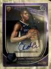 2025-26 Bowman Chrome Cedric Coward Purple Refractor Auto /250 Rookie Grizzlies
