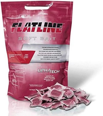 LIPHA TECH Flatline Soft Bait Rodenticide Chlorophacinone 50 ppm