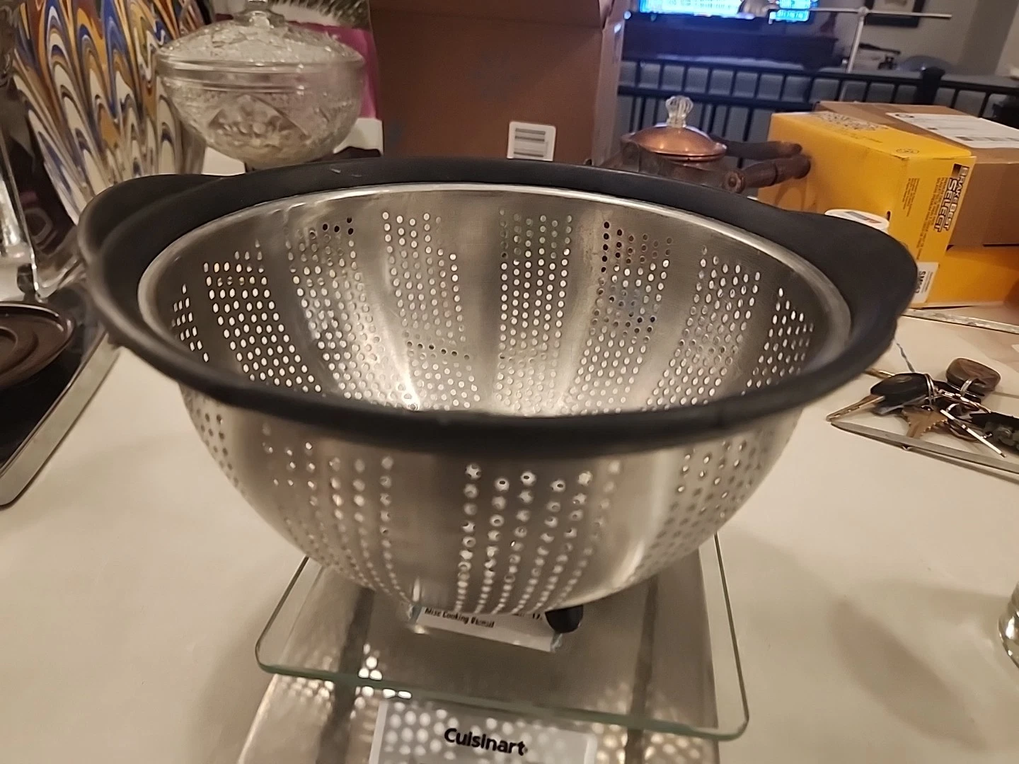 Oxo 9x9x4.5 Stainless Steel Strainer 3 Quart Couple Of Blemishes