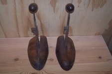 2 Vintage Men's Wooden Shoe Tree Stretcher Adjustable