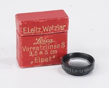 LEITZ FILTER, CLOSE-UP LENS 3 ELPET, IN BOX FOR LEICA 35/50MM ELMAR/227160