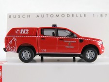 Busch 52846 Ford Ranger con hardtop (2016) "Vigili del fuoco Wolfhagen" 1:87/H0 NUOVO/CONFEZIONE ORIGINALE