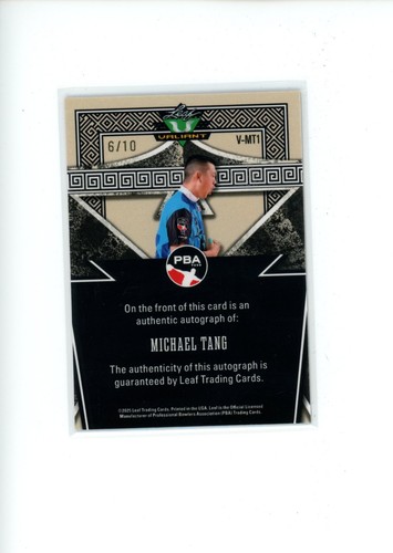 2025 Leaf Eclectic PBA Bowling Michael Tang #V-MT1 Valiant Silver Auto 6/10 - Picture 2 of 2