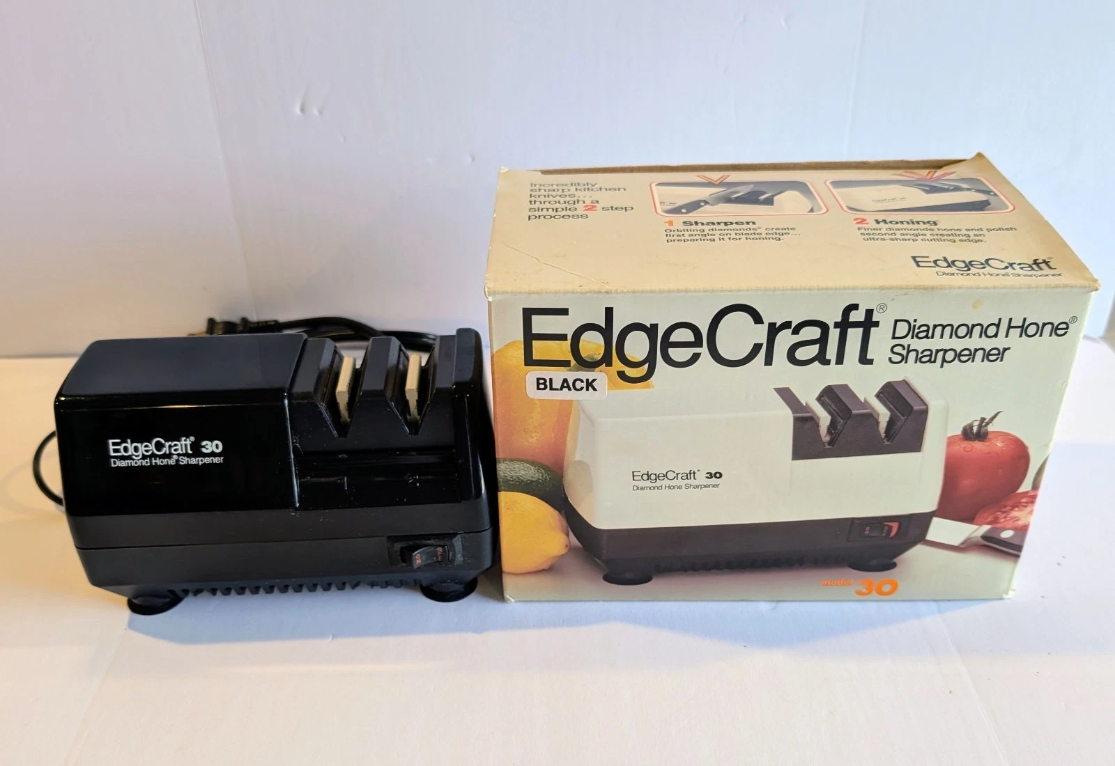 Vintage 1980's Edge Craft Model 30 Double Diamond Hone Knife Sharpener EXC
Opens in a new window or