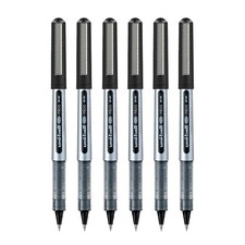uni-ball Eye UB150 Roller Ball Pens 0.5 mm Black Pack Of 6 Office School