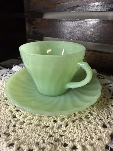 Anchor Hocking Fire King Jadeite Vintage Tea Cup