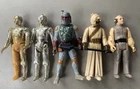 Vtg 70s 80s 90s Star Wars Action Figure Hasbro Hong Kong C-3PO Boba Fett Lot