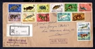 British Honduras - 1968 Wildlife Definitives Set on 1970 Registered Cover