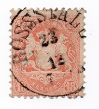 1870 - Deutschland Alte Staaten - Wappen mit Relief 18 k. Zinnober gebraucht