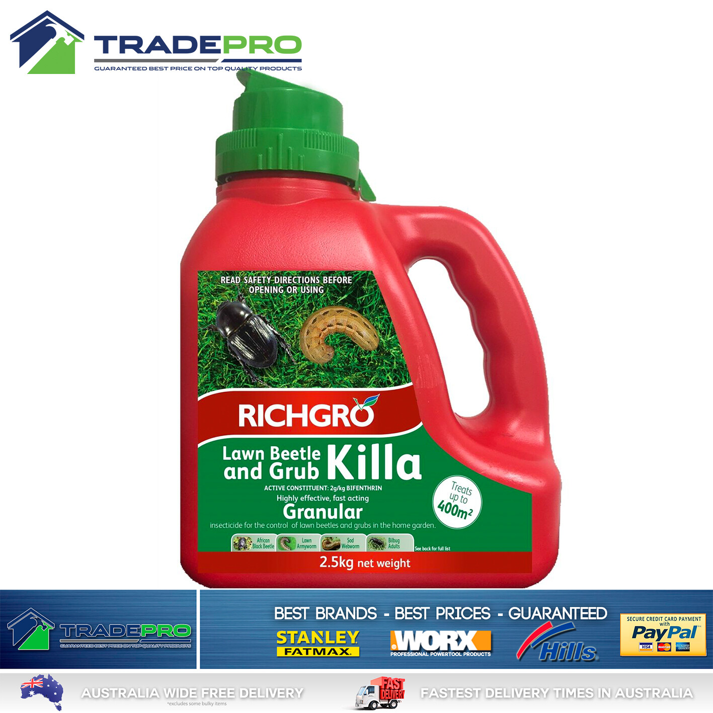 Richgro Lawn Beetle & Grub Killa Granular 2.5KG Lawn Grub Killer Pesticide Pest eBay