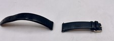 Watch Band -Hadley-Roma Black Leather Watch Band w Gold Tone Buckle.