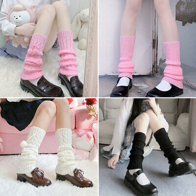 Women Ladies Winter Warm Leg Warmers Cable Knit Knitted