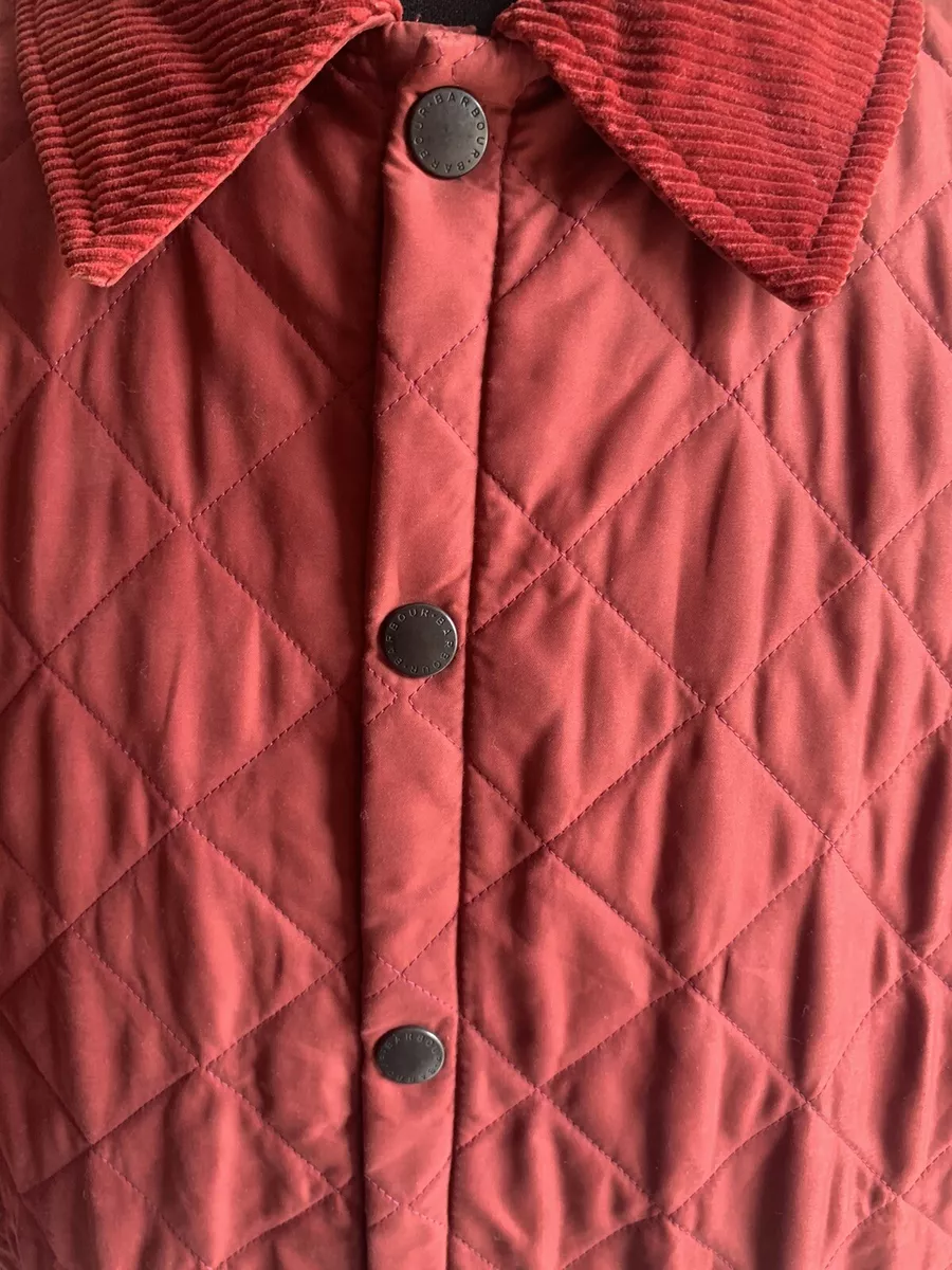 Barbour Classic Eskdale Jacket Mens size Small Red Tartan Quilted Coat D894 eBay