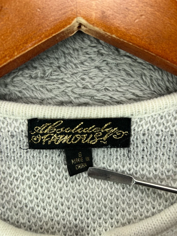 Cárdigan para mujer suéter pequeño casi famoso línea larga gris azteca occidental abierto Foto 2 de 4