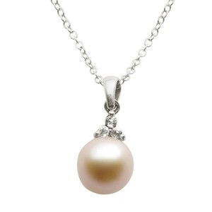 Pearls-For-You-Sterling-Silver-Pink-Freshwater-Pearl-and-White-Topaz-Necklace