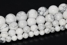 Natural Howlite Grade AAA Round Gemstone Loose Beads 4-5/6/8-9/10/12MM
