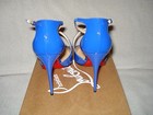 100% AUTH NEW WOMEN LOUBOUTIN CROSS BLAKE 100 BLUE PATENT HEEL SANDALS US 7 — photo 6
