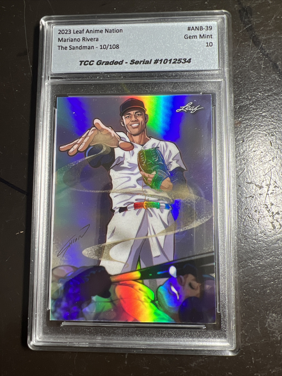 2023 Leaf Anime Nation Mariano Rivera The Sandman TCC Graded Gem Mint 10 view 4