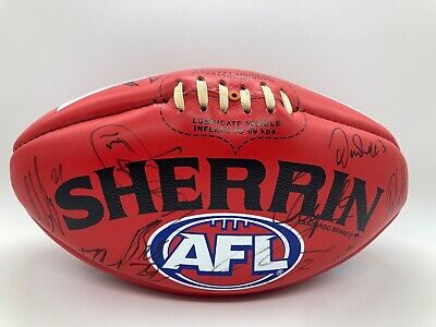 Sherrin AFL Australian Football League Leather Team Signed Sherrin AFL Australian Football League Leather Team Signed
