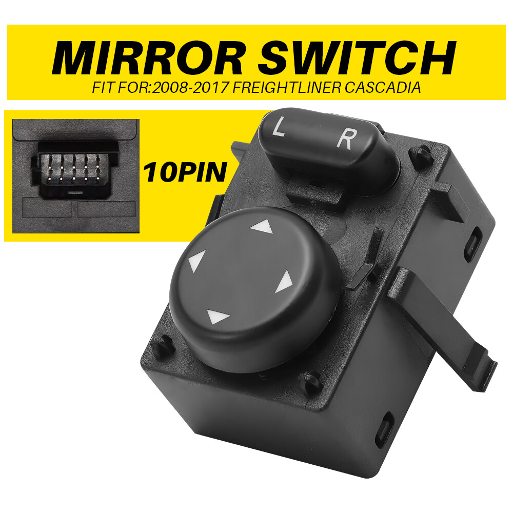 For 2008-2017 Freightliner Front Cascadia Left Rearview Mirror Control Switch