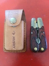 Vintage Husky Limited Edition Multi-Tool Brass & Wood Excellent Condition 