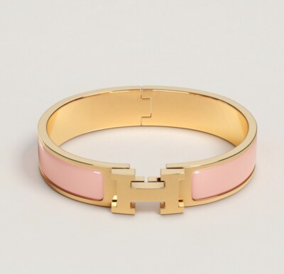 Brand New Hermes Clic H Bracelet Color Pink-Box Included Size:PM