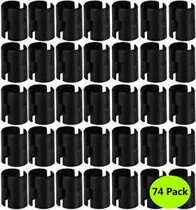 37 Pairs 74 Packs 1 Inch Wire Shelving, Split Sleeves For Wire Shelving