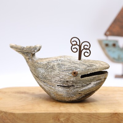 Holz Wal Fisch Deko Rustikal Ozean Meer Strand Motiv Wal Dekoration Ornament