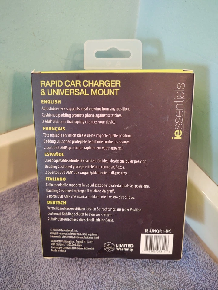NUEVO Cargador rápido de coche y montaje universal para todos los smartphones iessentials Foto 2 de 4