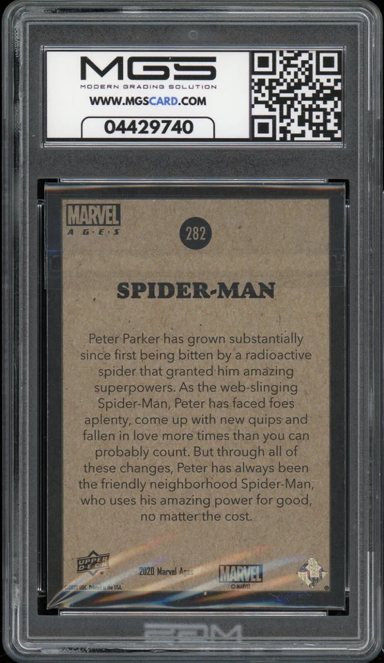 Upper Deck Marvel Ages #284 Spider Man 2020 clasificación MGS 10 gemas como nuevo  Foto 2 de 2