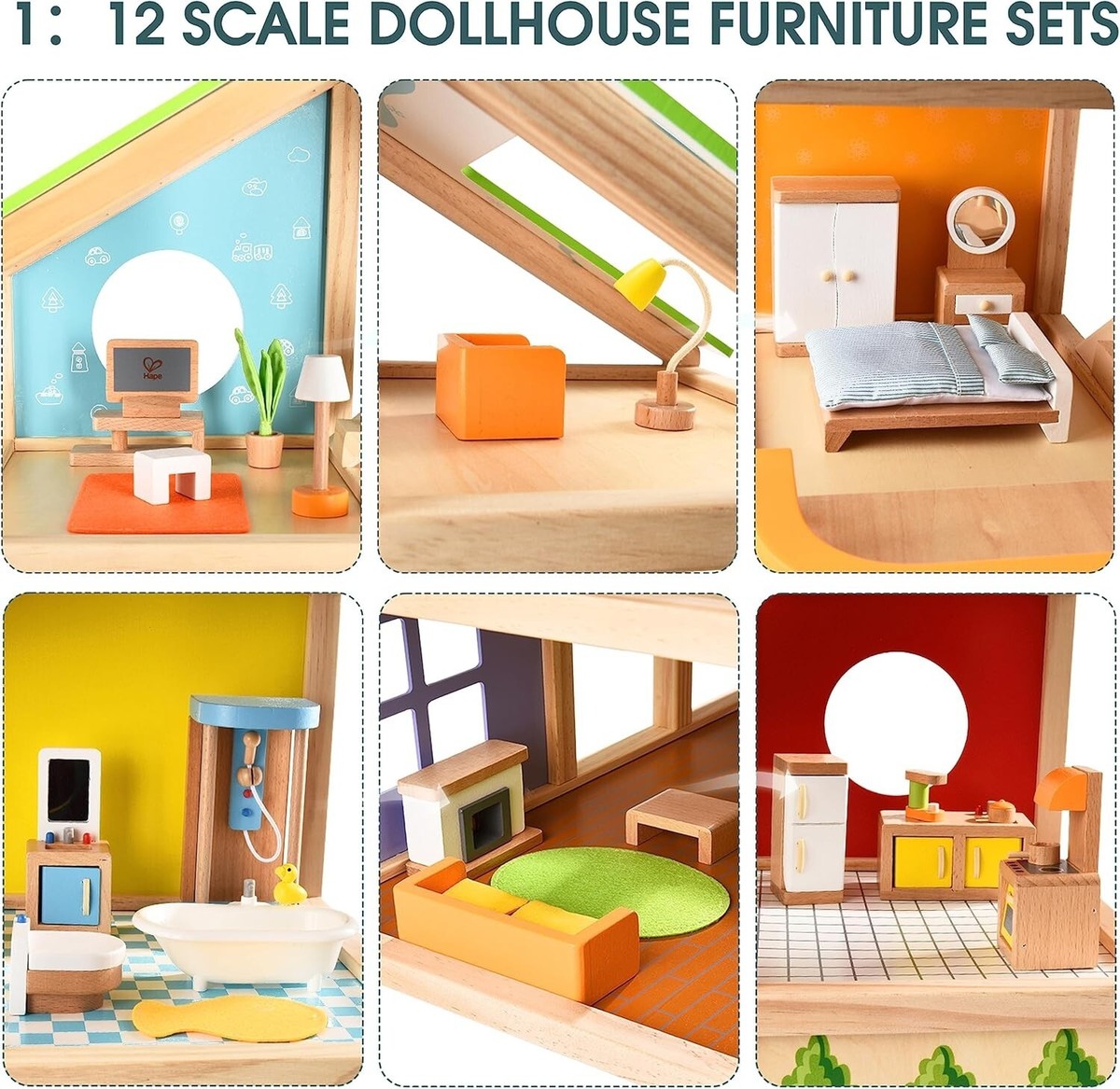 All Seasons Kids Wooden Dollhouse by Hape Award Winning Story