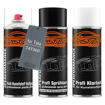 Autolack Spraydosen Set für Kunststoff für Tata TAT300 Cezari Red Metallic