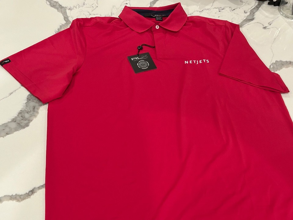 RLX Ralph Lauren Golf Performance Netjets Poly Polo Shirt Berry XL Open NEW eBay