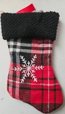 Small Mini Plaid Christmas Stocking/ Christmas Decor/ Christmas Memories