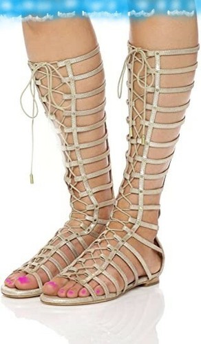 tall brown gladiator sandals