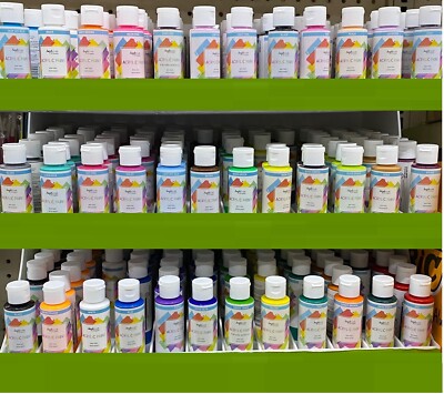 Acrylic Paint Non-Toxic Water Based 2fl oz/ 60ml Multicolors Squeeze Bottle 