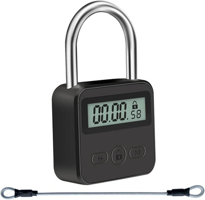 Metal Timer Lock, LCD Display Multi-Function Electronic Time, 99 Hours Max Timin