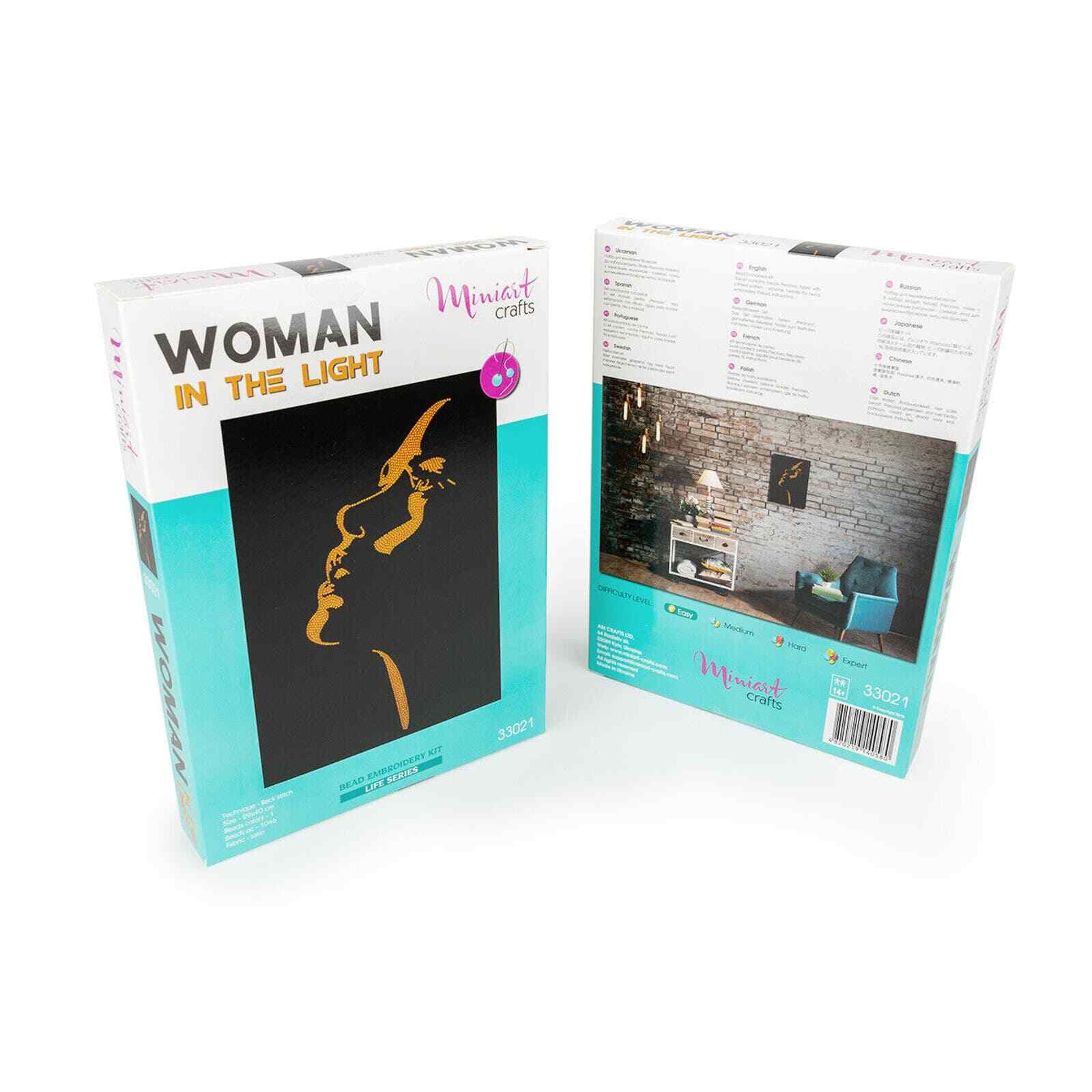Miniart Crafts 33021 Woman in the Light Bead Embroidery Kit DIY Wall Decor