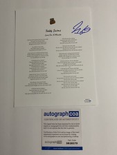 Teddy Swims signed autographed “Love For A Minute” Lyric Sheet ACOA Music