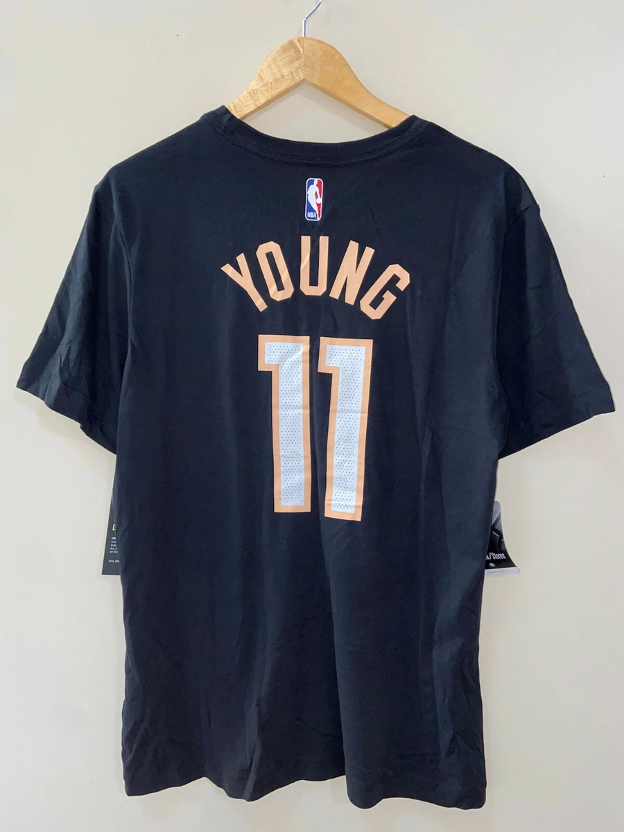 Nike NBA ATL Atlanta Hawks Peachtree 11 Trae Young Shirt Mens L BV8743 010 NEW