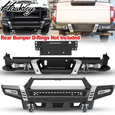 For 2017-2025 Ford F250/F350 Steel Front/Rear Bumper W/Winch Plate&LED Lights