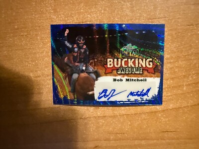 2024 Leaf PBR - Bob Mitchell - Bucking Awesome Blue Wave Refractor Auto 10/20