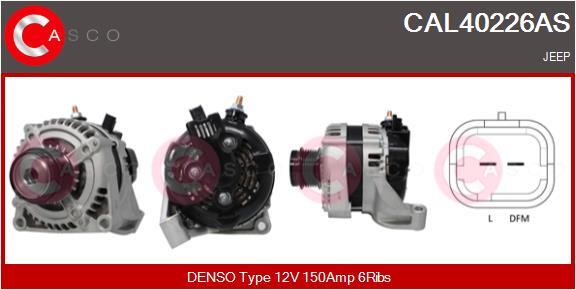 Casco Lichtmaschine Generator 150A 12V FüR Jeep Cherokee 2.8 CRD 4X4-image