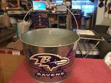 Baltimore Ravens Budweiser Beer Metal Bucket 