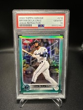 2022 Topps Chrome Baseball - Bryan De La Cruz - Aqua Refractor - PSA 10 #216