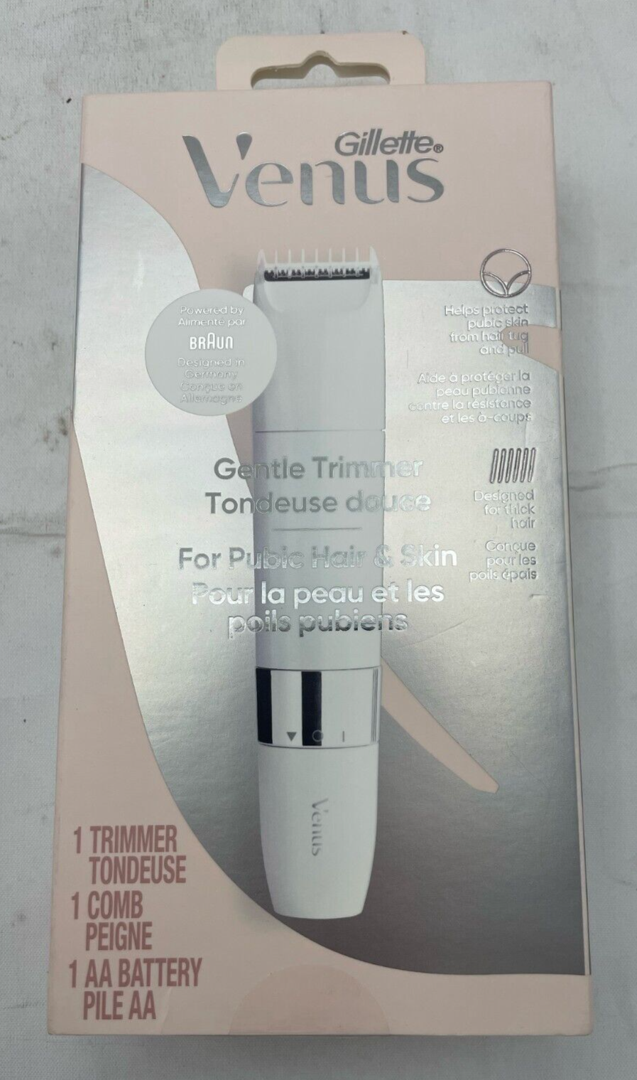 Gillette Venus Gentle Trimmer for Pubic Hair and Skin Includes